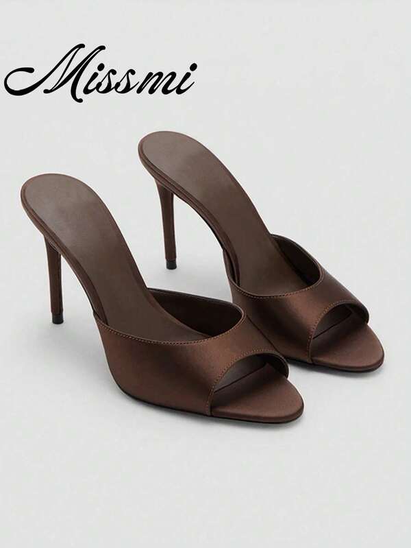 2026 Spring/Summer New Women's Shoes, Mule Style Mid/Low Heel Sandals,Stiletto Heels
